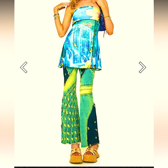 🏷️ BNWT Delia’s/Dolls Kill Fairy Garden Layered Tube Top ~ Lg. - Picture 7 of 7